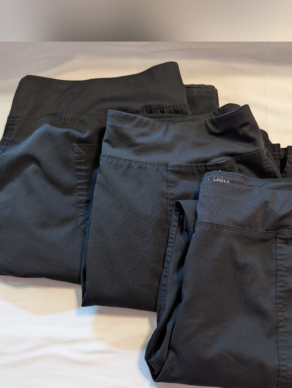 Black Purple Label Yoga Scrub Pants Set Of 3 Size XL/XLT
